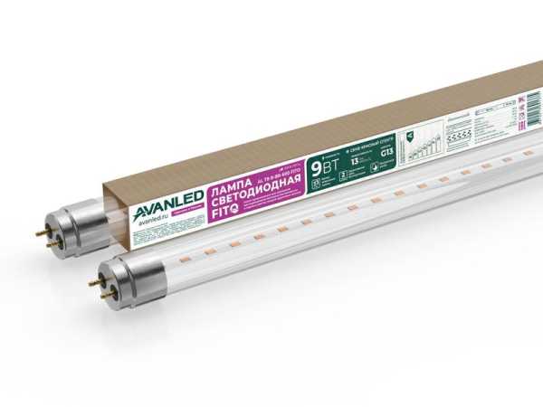 Лампа светодиодная AL T8-9-BR-600 FITO 9Вт G13 600мм для растений красн./син. 12206011