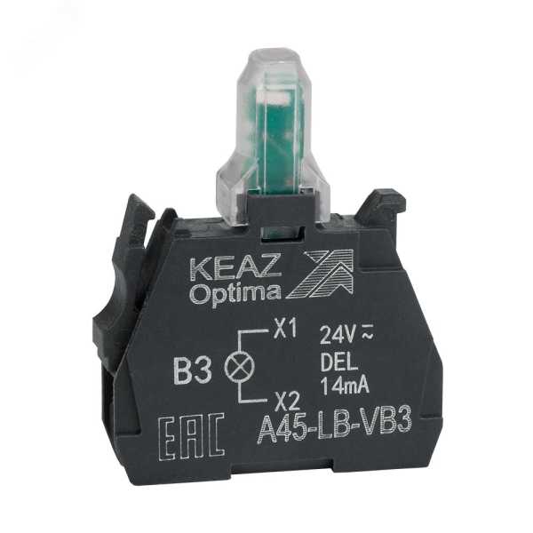 Световой блок OptiSignal D22 A45-LB-VB3 зеленый 24VACDC ZBVB3 (100шт) 332206