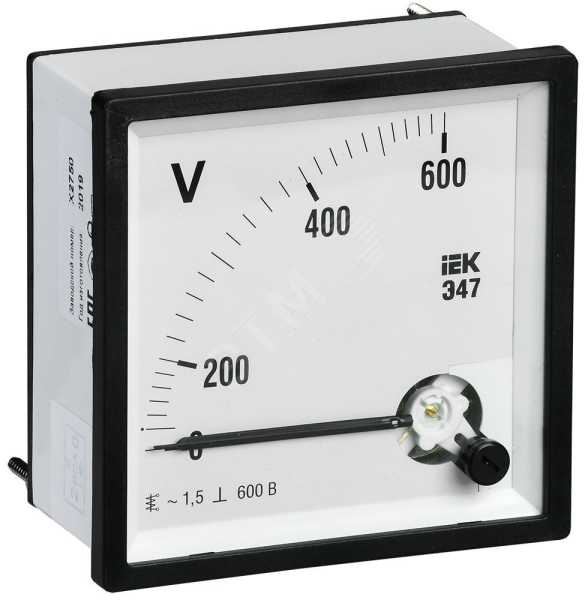 Вольтметр Э47 72х72мм 600В кл. точн. 1.5 IPV10-6-0600-E