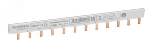 City9 Set Шина гребенчатая 1P (L1) шаг 18мм 12 модулей 63А C9XPH112