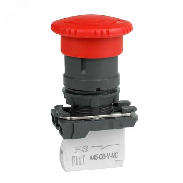 Кнопка ав ост возв пов OptiSignal D22 C5-ESTR-01 пластик 1НЗ XB5AS8442 (10шт) 332192