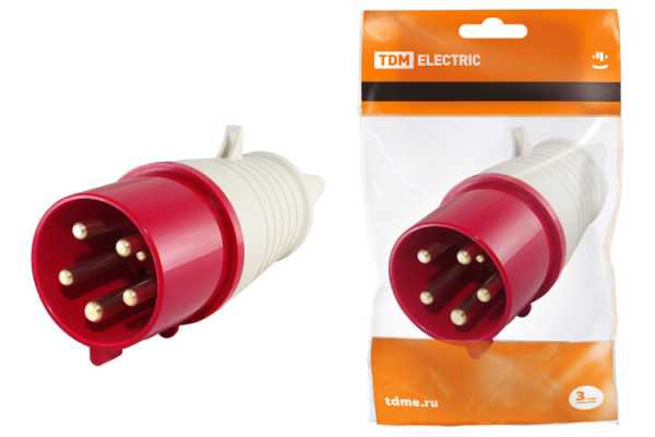 Вилка 025 3Р+РЕ+N 32А 380В IP44 SQ0601-0006