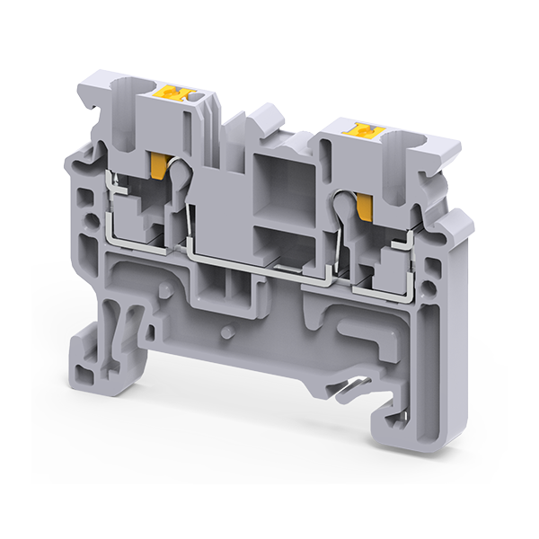 Клемма проходная 2,5 кв.мм push-in OptiClip CP-2,5-I-24A-(0,2-2,5)-серый 331838