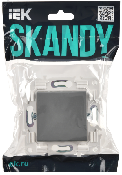 SKANDY Выключатель 1-клавишный проходной 10А SK-V02Gr серый IEK SK-V12-0-10-K03