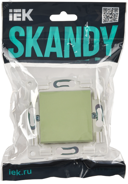 SKANDY Выключатель 1-клавишный проходной 10А SK-V02G мятный IEK SK-V12-0-10-K06