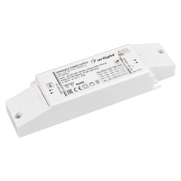 Блок питания ARJ-SP-40-PFC-TRIAC-INS (40W, 27-38V, 0.7-1.05A) 028185(1)