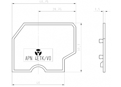 Пластина разд. APN 4 ETK/V0