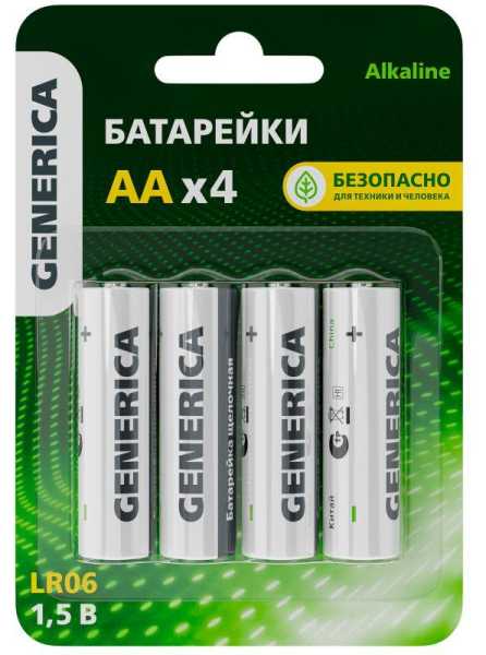 Элемент питания алкалиновый AA/LR6 Alkaline (блист.4шт) ABT-LR06-ST-L04-G