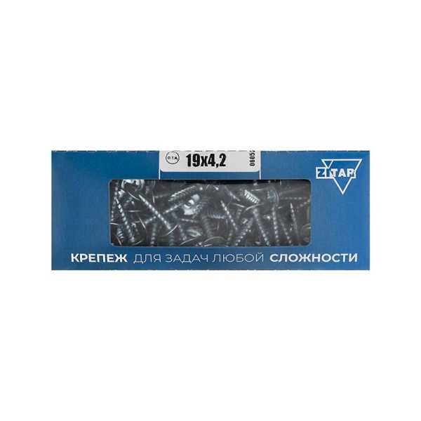 Саморез для тонкого метал. листа 4.2х19 (коробка) (уп.200шт) Zitar 102140