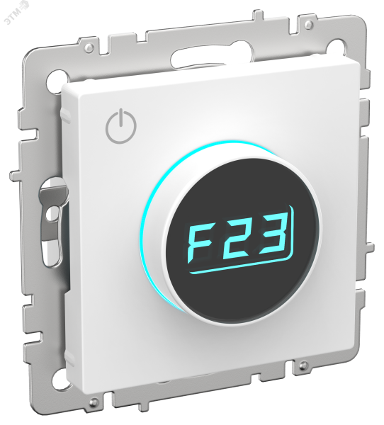 BRITE Термостат электронный с индикацией ТС10-1-БрАБ арктический белый IEK BR-RT11-K91