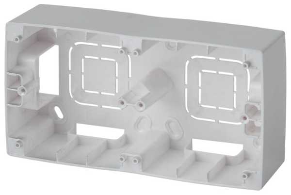 12-6102-03 Коробка наклад. монтажа 2 поста, 2, алюминий (10/100/800) Б0043172