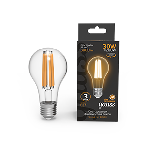 Лампа Filament А70 30W 3000lm 2700К Е27 LED 1/10/40 102902130