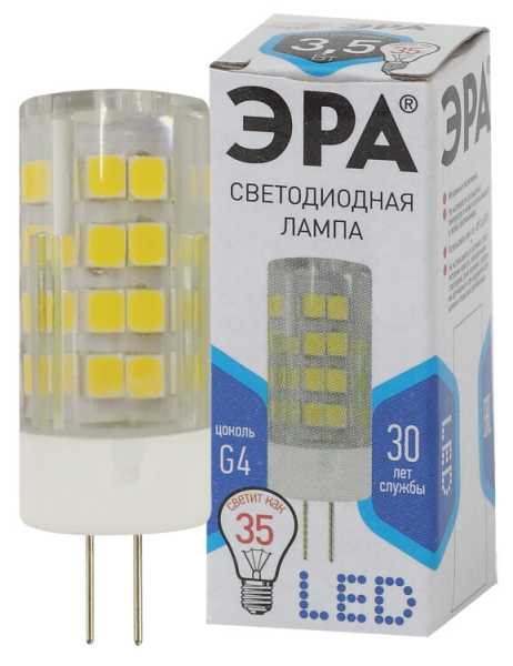 Лампочка светодиодная STD LED JC-3,5W-220V-CER-840-G4 G4 3,5Вт керамика капсула нейтральный белый свет Б0027856