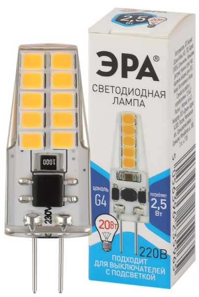 Лампа светодиодная LED-JC-2.5W-220V-SLC-840-G4 JC 2.5Вт капсульная 4000К нейтр. бел. G4 220В Б0049092