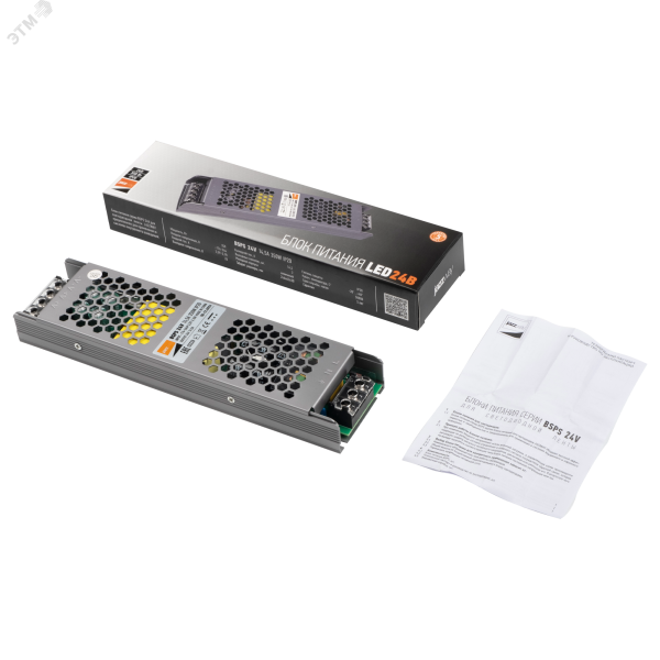 Блок питания для светодиодной ленты 350Вт 14.6А 24В IP20 BSPS метал. Pro JazzWay 5024298