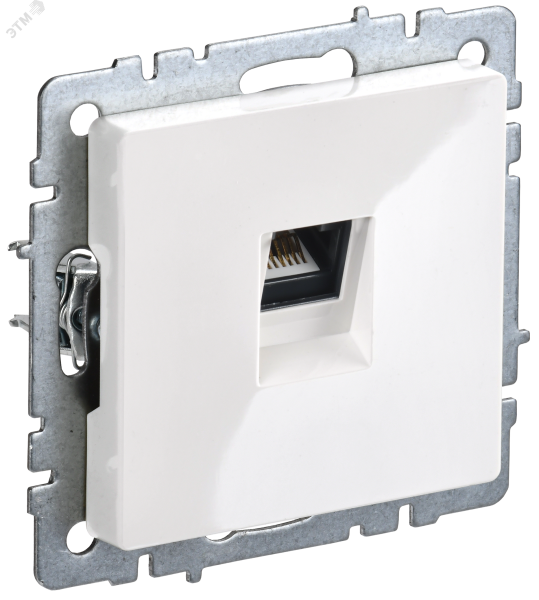 BRITE Розетка компьютерная RJ45 кат.5E РК10-БрБ белый BR-K10-1-K01-PRO