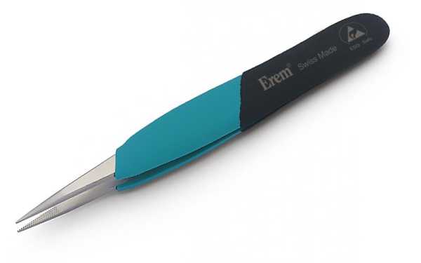 Tweezers, FINE STRT,4.75",SERR, ERG