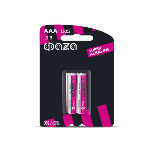 Элемент питания алкалиновый AAA/LR03 1.5В Super Alkaline BL-2 (уп.2шт) 2858474