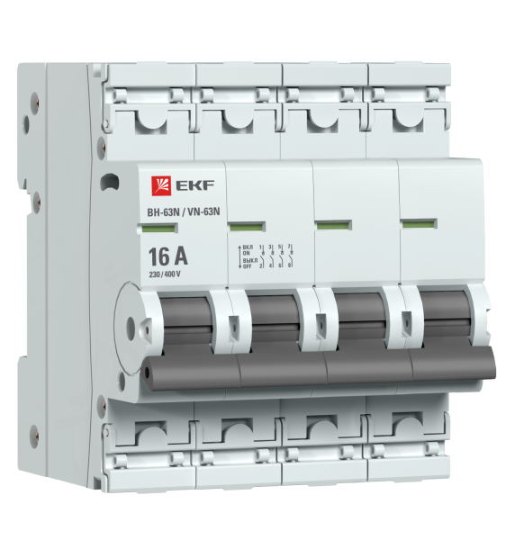 Выключатель нагрузки 4п 16А ВН-63N PROxima S63416