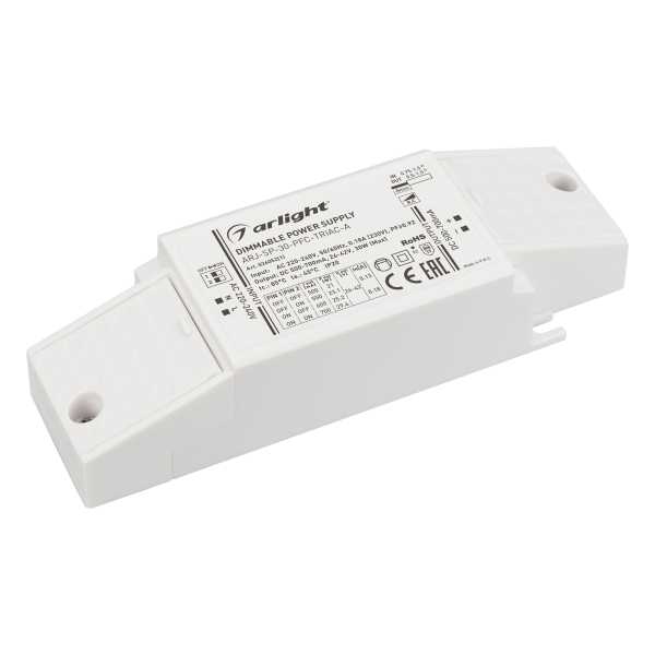 Блок питания ARJ-SP-30-PFC-TRIAC-INS (30W, 26-42V, 0.5-0.7A) 026052(1)