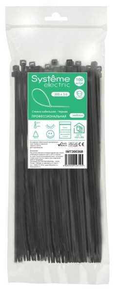 Стяжка кабельная MultiSet 300х3.6 Ч-рная (100шт) IMT30036B