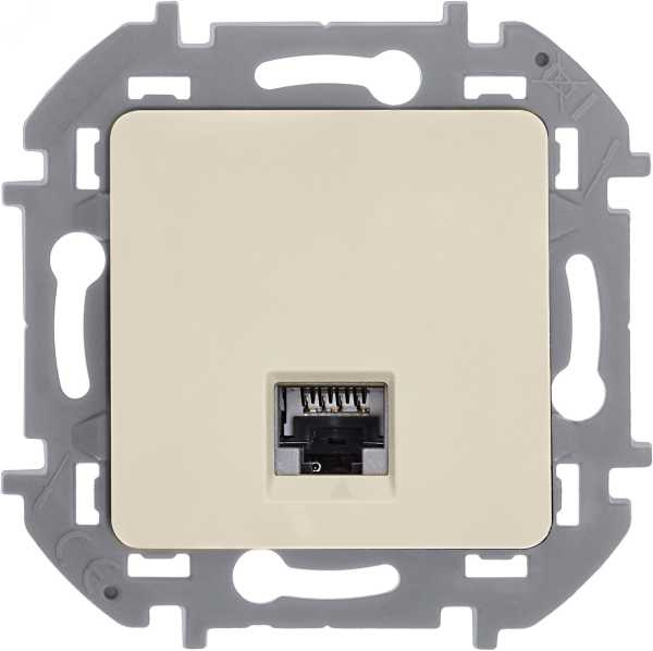 Розетка компьютерная Inspiria RJ45 кат.6 UTP механизм сл. кость Leg 673831