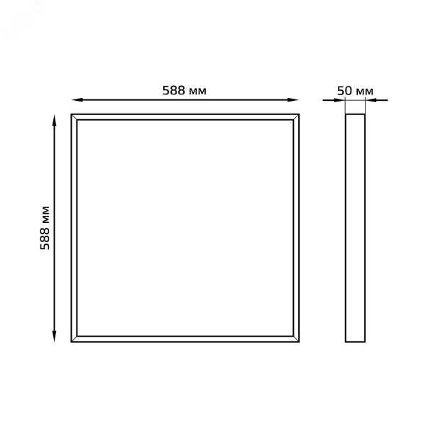 Светильник офисный MiR 35W 3000lm 5000K IP40 588*588*50мм Грильято опал планки LED 1/1 G1-R3-00010-31G02-2003550