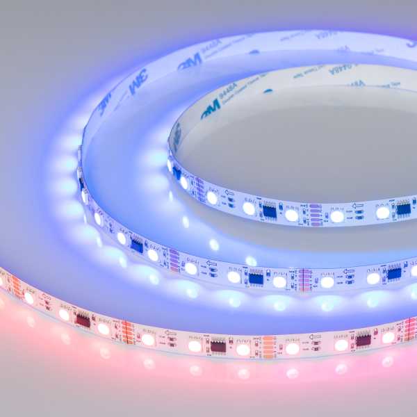 Лента DMX-B60-10mm 12V RGB-PX3 (14 W/m, IP20, 5060, 5m) 039174