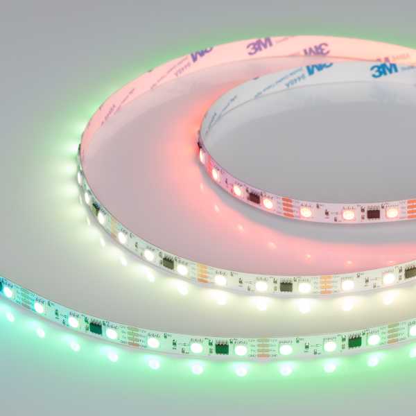 Лента SPI-B60-10mm 12V RGB-PX3-BPT (12 W/m, IP20, 5060, 5m) 039179