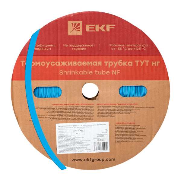 Термоусаживаемая трубка ТУТ нг 25/12,5 синяя рулон PROxima tut-25-g