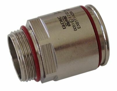 Взрывозащищенная Ex e муфта труба-коробка. DT 32 мм. M32x1,5.Никелированная латунь. IP66/67 EX6111-A32N Взрывозащищенная Ex e муфта труба-коробка. DT 32 мм. M32x1,5.Никелированная латунь. IP66/67 EX6111-A32N