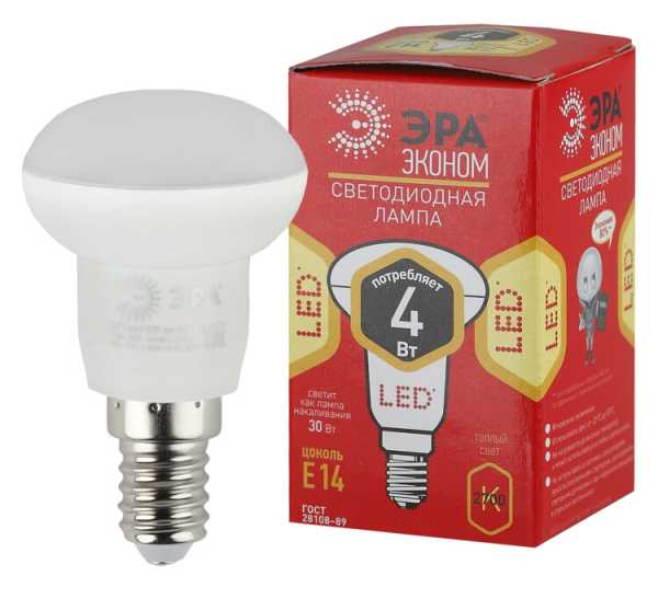 Лампа светодиодная ECO LED R39-4W-827-E14 (диод, рефлектор, 4Вт, тепл, E14) (10/100/4900) Б0020631