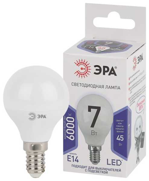 Лампочка светодиодная STD LED P45-7W-860-E14 E14 / Е14 7Вт шар холодный дневной свет Б0031401