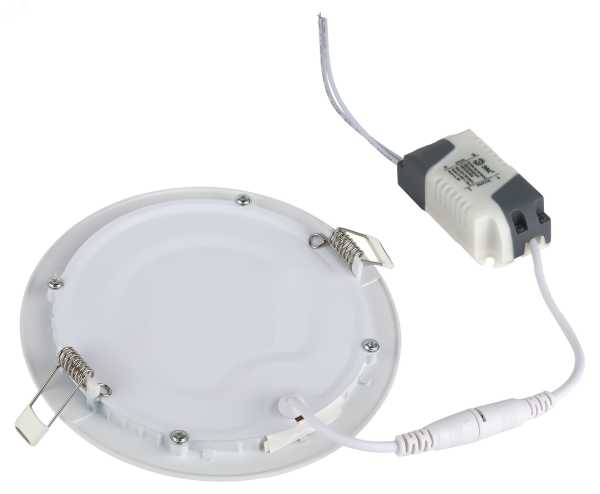 LED 1-9-4K Светильник светодиодный круглый LED 9W 220V 4000K (30/840) Б0017487