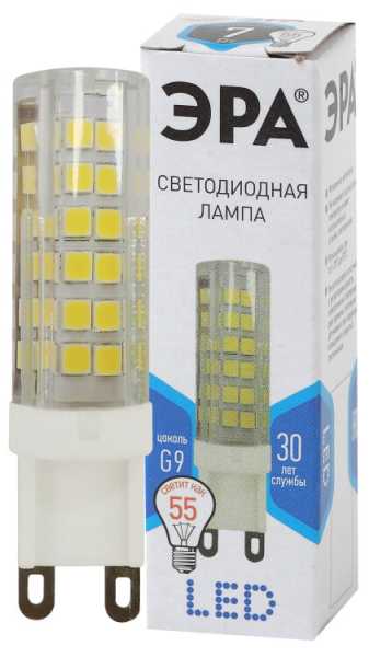 Лампа светодиодная JCD-7w-220V-corn ceramics-840-G9 560лм Б0027866