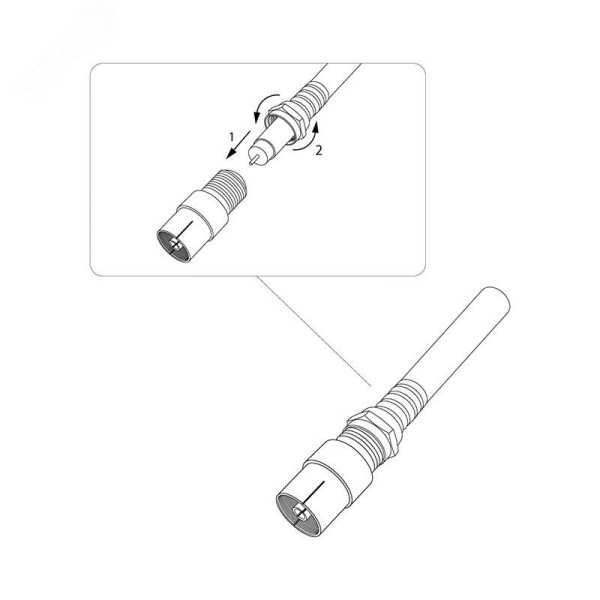 Переход гнездо F - гнездо TV 05-4301