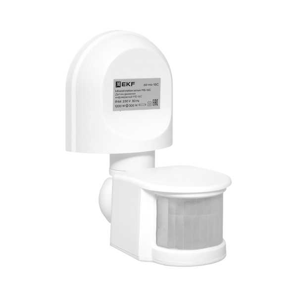 Датчик движения (ИК) MS-16C (ДД) настен. 1200Вт 180град. до 12м (рег.) IP44 dd-ms-16C