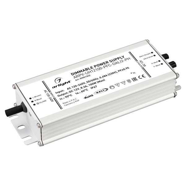 Блок питания ARPV-UH12100-PFC-DALI2-PH (12V, 8.3A, 100W) 029513(2)