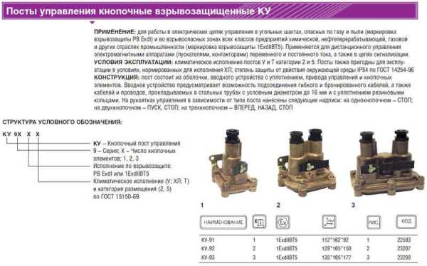 Пост кнопочный КУ-91 1Exd IIB T5 Gb/Ex tb IIIC T95C Db-ХЛ2 22593А