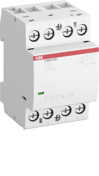 Контактор ESB40-40N-06 модульный (40А АС-1 4НО) катушка 230В AC/DC 1SAE341111R0640