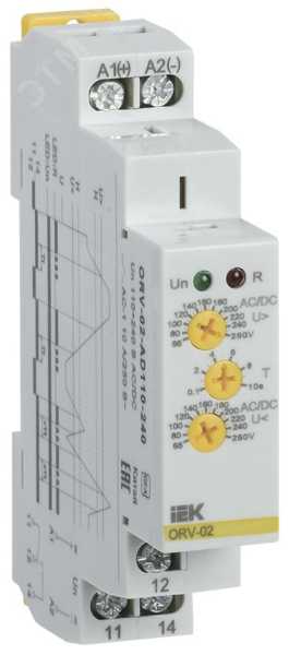 Реле повыш.напряжения ORV. 1ф 110-240 В AC/DC ORV-02-AD110-240