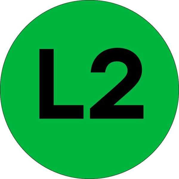 Наклейка "L2" d=20мм PROxima an-2-15-1