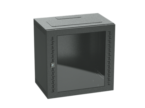 IT-корпус навесной STI 19" 9U, 500х600х400, дверь с закаленным стеклом, RAL9005 R5STI0940GSB