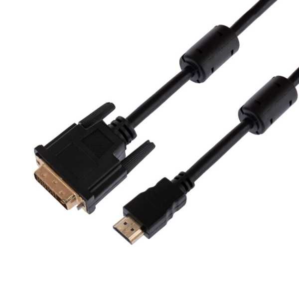 Шнур HDMI - DVI-D, 3м, gold, с фильтрами 17-6305