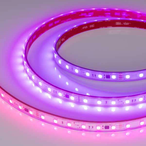 Лента герметичная SPI-PS-B60-12mm 24V RGB-PX6-BPT (12 W/m, IP67, 5060, 5m) 039181
