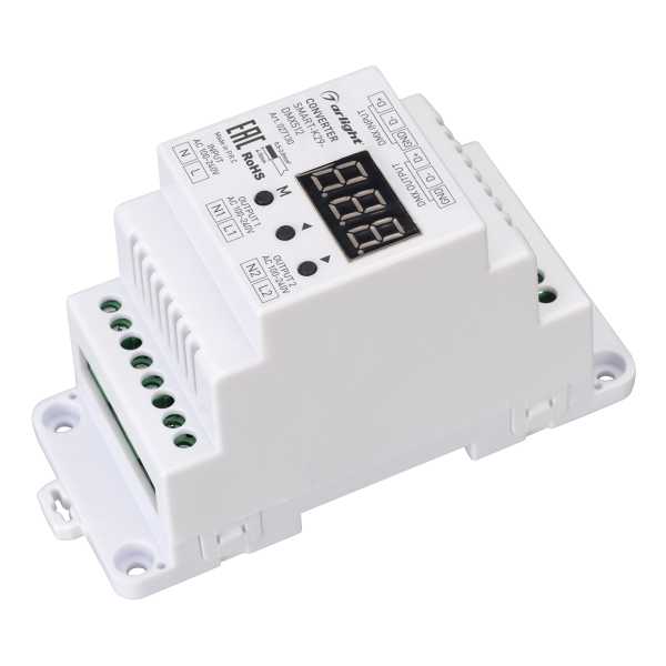 Конвертер SMART-K29-DMX512 (230V, 1x2A, TRIAC, DIN) 027131