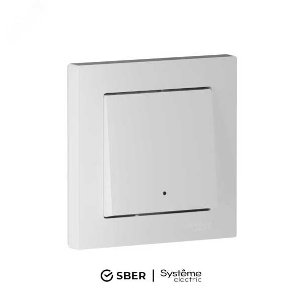 ATLASDESIGN SMART 1-кл. ВЫКЛЮЧАТЕЛЬ с подсв., Zigbee, сх.1, L+N, 10А, мех., БЕЛЫЙ ATN000113Z