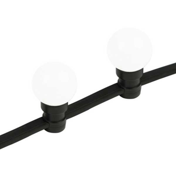 Готовый набор: Евро Belt Light 2 жилы шаг 40 см, Белые LED лампы 45мм (6 LED) 331-345