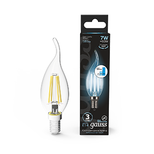 Лампа LED Filament Candle tailed E14 7W 4100K step dimmable 1/10/50 104801207-S