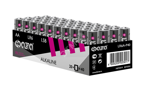 Элемент питания LR 6 (AA) алкалиновая уп. 40 шт. Alkaline Pack-40 5023017